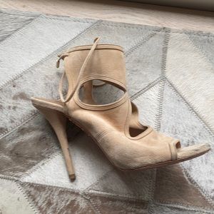Tan suede sandals